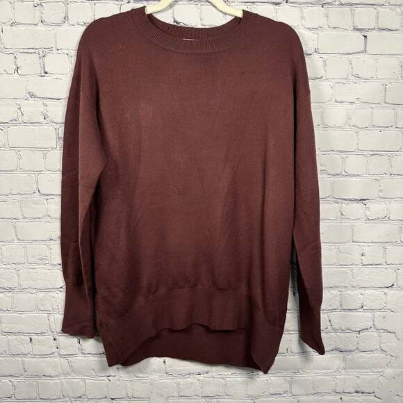 Isaac Mizrahi New York Sweaters - ISAAC MIZRAHI Sweater Women’s High-Low Tunic in Wine Medium